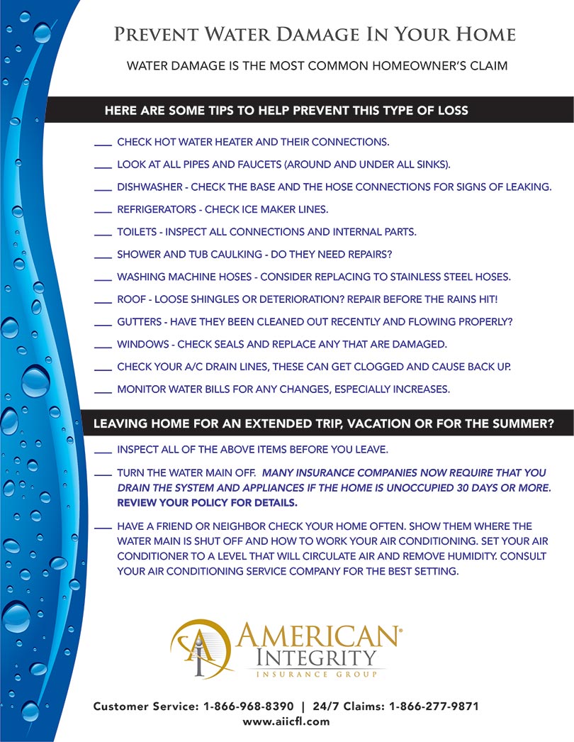 Water damage infographic